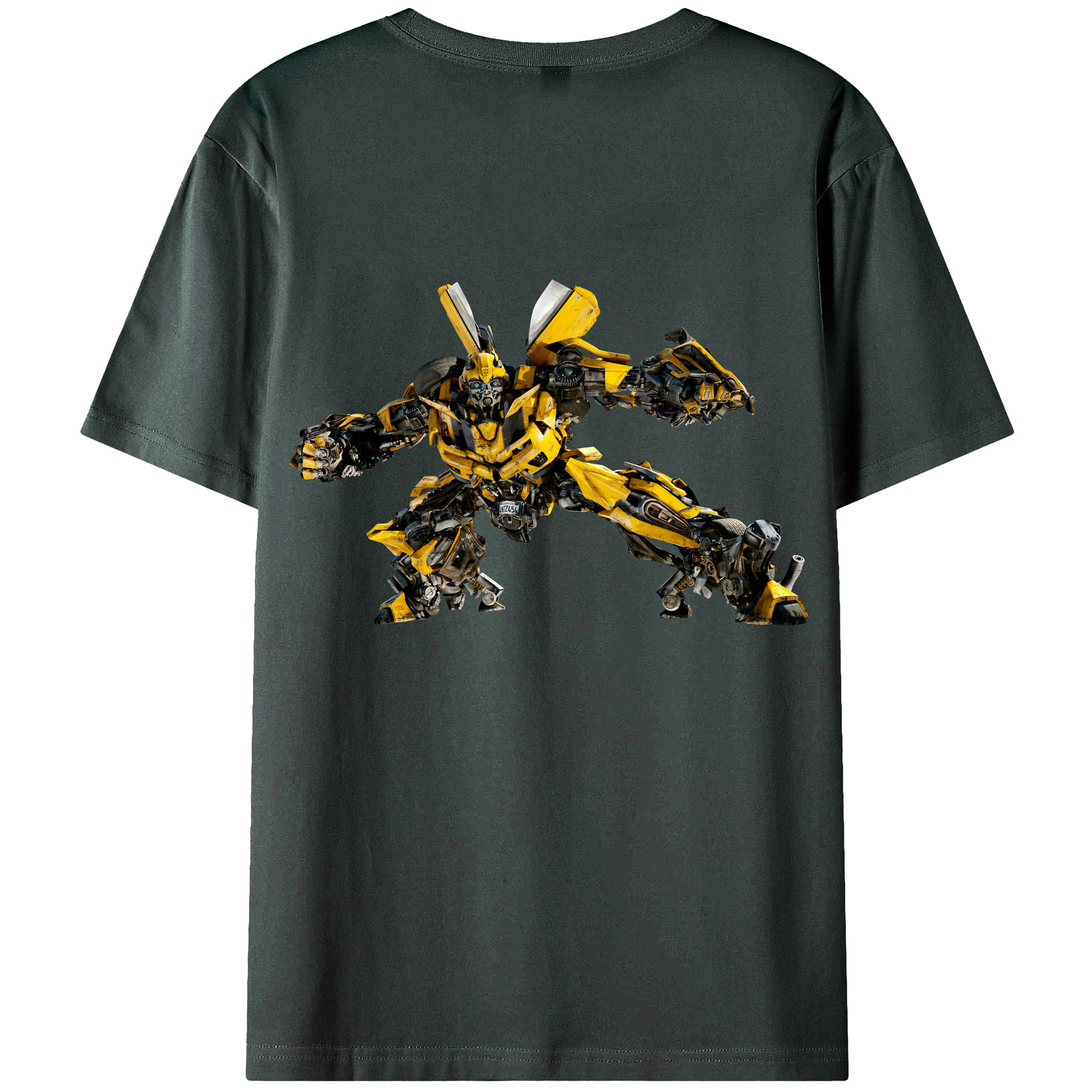 （画像用） Transformers トランスフォーマー 綿100％ メンズ半袖Tシャツ（バックプリント） 通気性